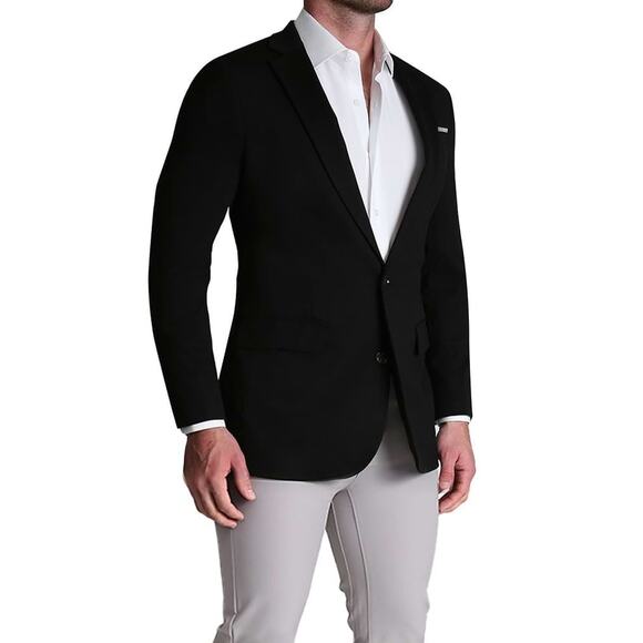 State And Liberty Athletic Fit Stretch Blazer Jacket - 42 Black